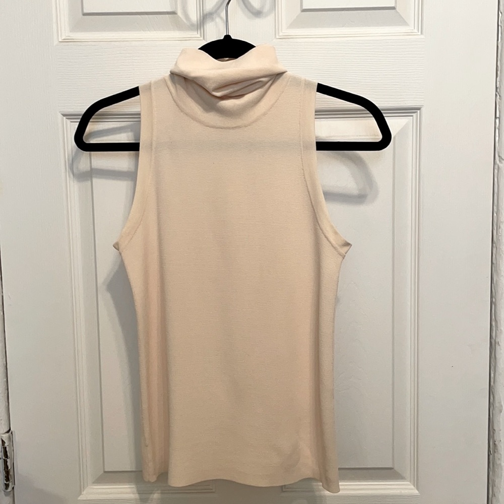Zara beige fitted knit turtleneck